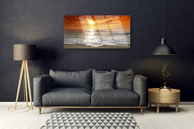 Glasbild aus Plexiglas® Meer Sonne Landschaft