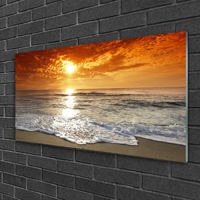 Glasbild aus Plexiglas® Meer Sonne Landschaft