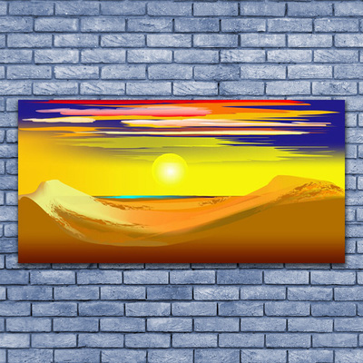 Glasbild aus Plexiglas® Wüste Kunst