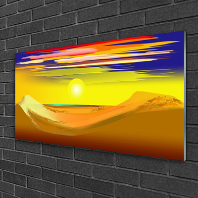 Glasbild aus Plexiglas® Wüste Kunst