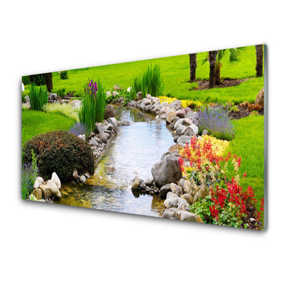 Glasbild aus Plexiglas® Garten See Natur