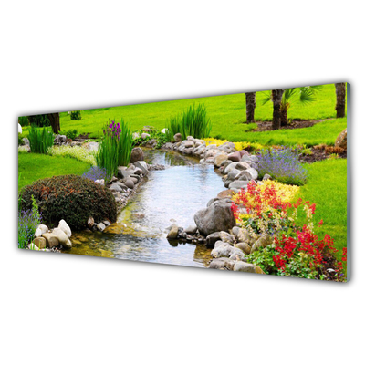Glasbild aus Plexiglas® Garten See Natur