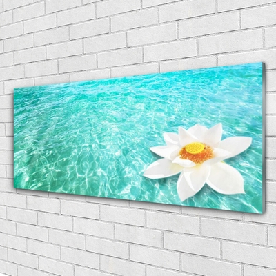 Glasbild aus Plexiglas® Wasser Blume Kunst