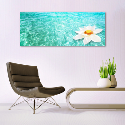 Glasbild aus Plexiglas® Wasser Blume Kunst