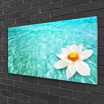 Glasbild aus Plexiglas® Wasser Blume Kunst