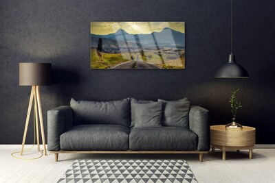 Glasbild aus Plexiglas® Straße Gebirge Landschaft