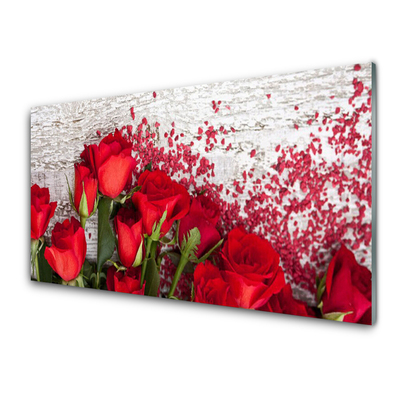 Glasbild aus Plexiglas® Rosen Pflanzen