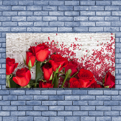 Glasbild aus Plexiglas® Rosen Pflanzen