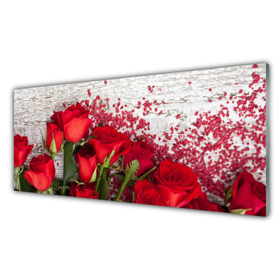 Glasbild aus Plexiglas® Rosen Pflanzen