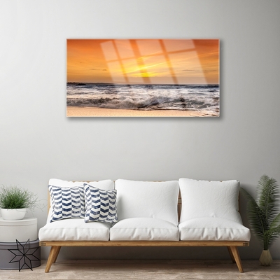 Glasbild aus Plexiglas® Meer Landschaft