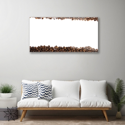 Glasbild aus Plexiglas® Kaffeebohnen Küche