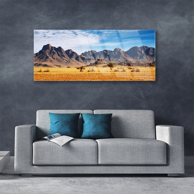 Glasbild aus Plexiglas® Wüste Landschaft