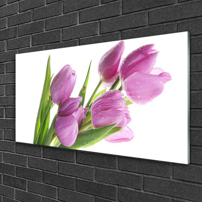 Glasbild aus Plexiglas® Tulpen Pflanzen