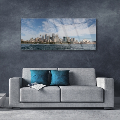 Glasbild aus Plexiglas® Stadt Meer Gebäude