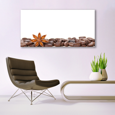 Glasbild aus Plexiglas® Kaffeebohnen Küche