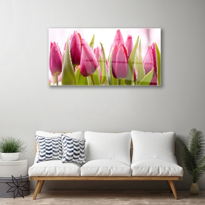 Glasbild aus Plexiglas® Tulpen Pflanzen