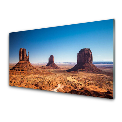 Glasbild aus Plexiglas® Wüste Landschaft