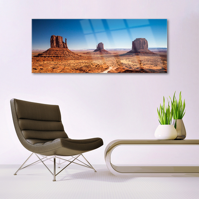 Glasbild aus Plexiglas® Wüste Landschaft