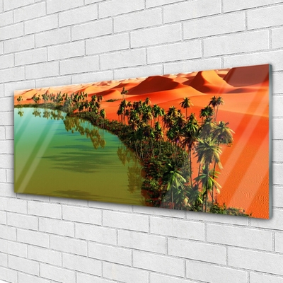 Glasbild aus Plexiglas® Bucht Bäume Wüste Landschaft