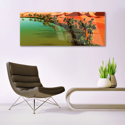 Glasbild aus Plexiglas® Bucht Bäume Wüste Landschaft