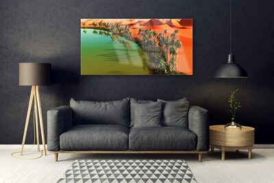 Glasbild aus Plexiglas® Bucht Bäume Wüste Landschaft