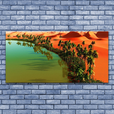 Glasbild aus Plexiglas® Bucht Bäume Wüste Landschaft