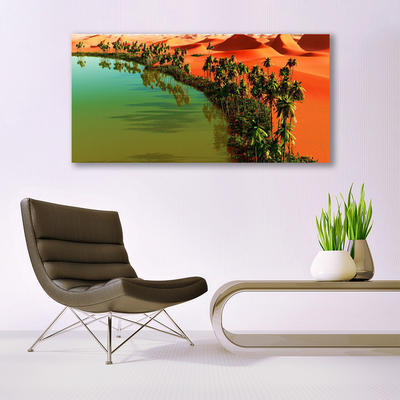 Glasbild aus Plexiglas® Bucht Bäume Wüste Landschaft