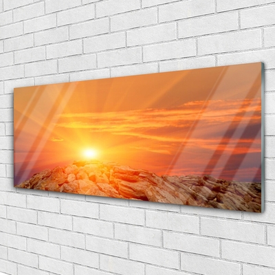 Glasbild aus Plexiglas® Sonne Landschaft