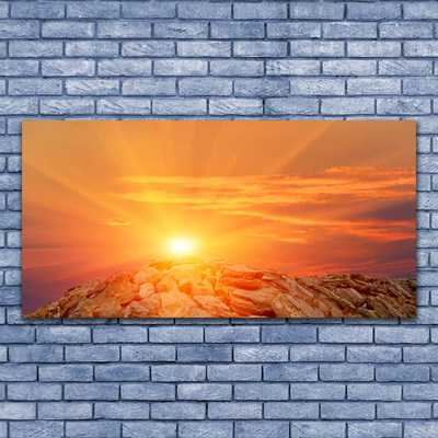 Glasbild aus Plexiglas® Sonne Landschaft