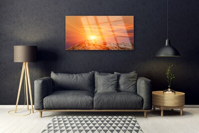 Glasbild aus Plexiglas® Sonne Landschaft