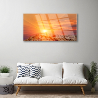 Glasbild aus Plexiglas® Sonne Landschaft