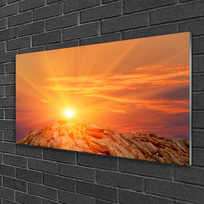 Glasbild aus Plexiglas® Sonne Landschaft