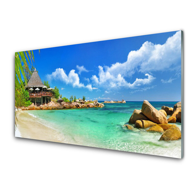 Glasbild aus Plexiglas® Strand Meer Steine Landschaft