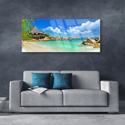 Glasbild aus Plexiglas® Strand Meer Steine Landschaft