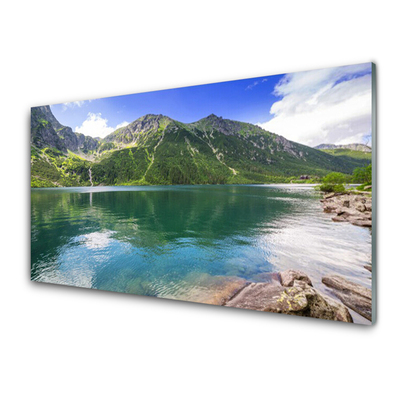 Glasbild aus Plexiglas® Gebirge See Landschaft