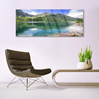 Glasbild aus Plexiglas® Gebirge See Landschaft