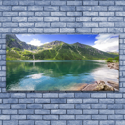 Glasbild aus Plexiglas® Gebirge See Landschaft