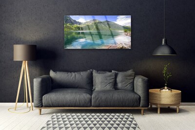 Glasbild aus Plexiglas® Gebirge See Landschaft