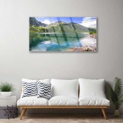 Glasbild aus Plexiglas® Gebirge See Landschaft