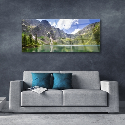 Glasbild aus Plexiglas® Gebirge See Landschaft