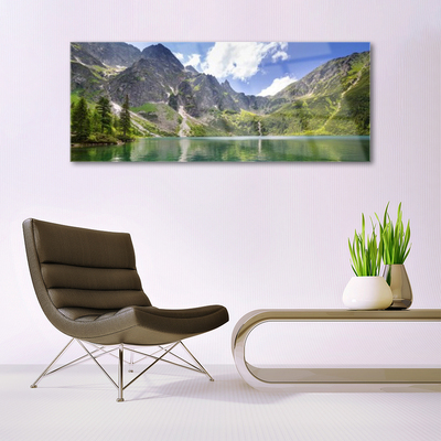 Glasbild aus Plexiglas® Gebirge See Landschaft