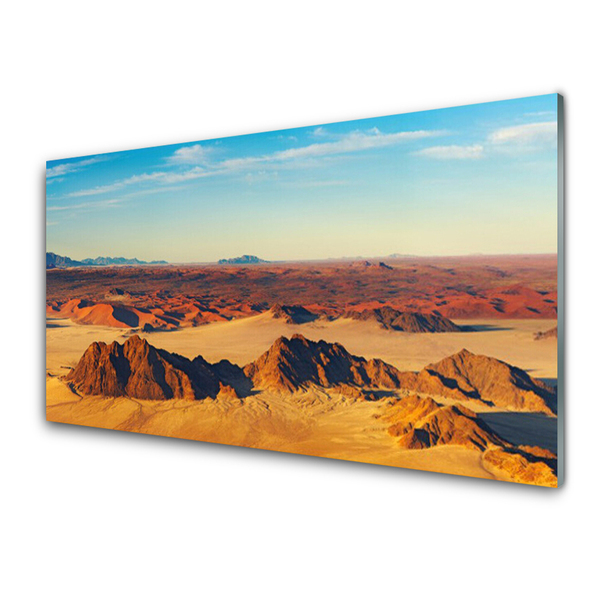 Glasbild aus Plexiglas® Wüste Landschaft