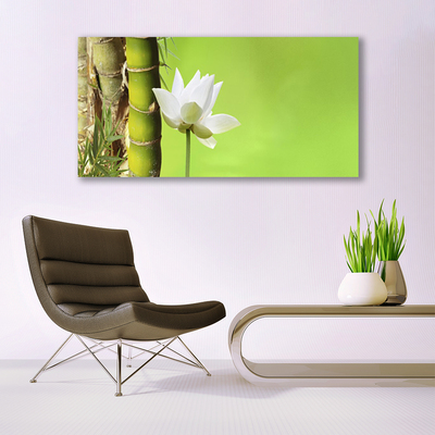 Glasbild aus Plexiglas® Bambusrohr Blume Pflanzen