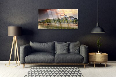 Glasbild aus Plexiglas® Stadt See Landschaft