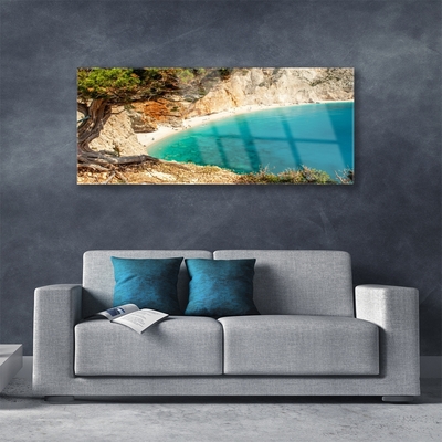 Glasbild aus Plexiglas® Bucht Baum Landschaft