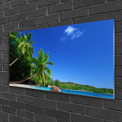 Glasbild aus Plexiglas® Palmen Landschaft