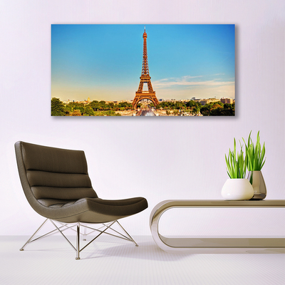 Glasbild aus Plexiglas® Eiffelturm Architektur