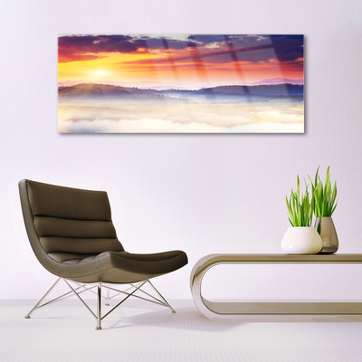 Glasbild aus Plexiglas® Gebirge Sonne Landschaft