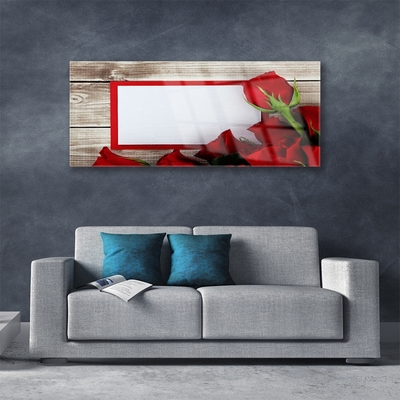 Glasbild aus Plexiglas® Rosen Pflanzen