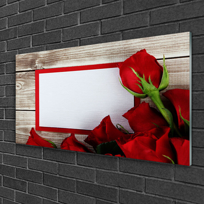 Glasbild aus Plexiglas® Rosen Pflanzen